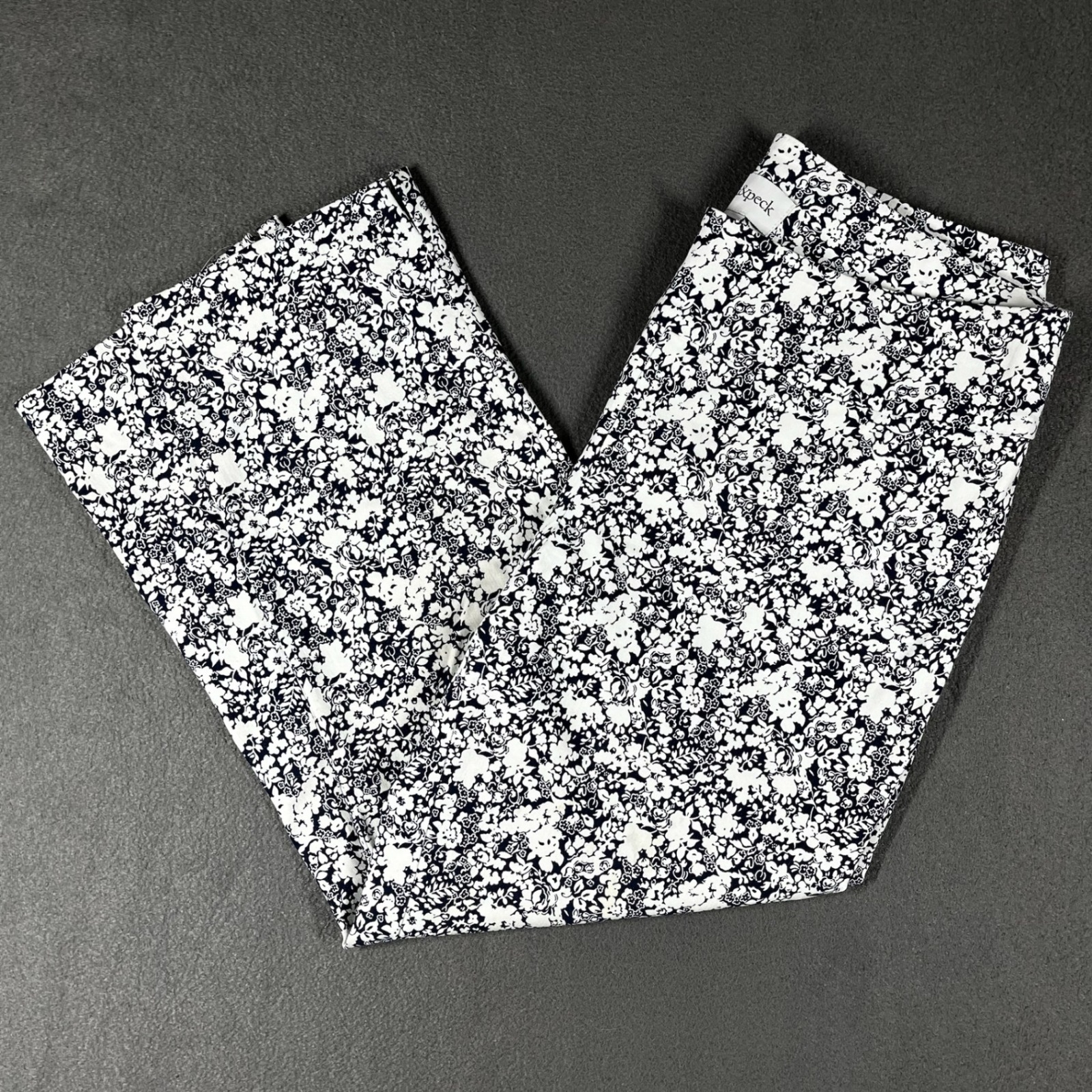 Peck & Peck Floral Print Pants Size 8 Cropped Career Casual